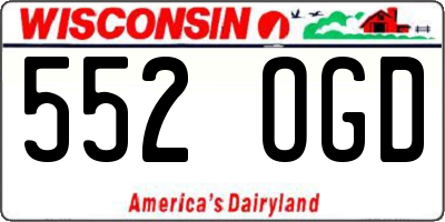 WI license plate 552OGD