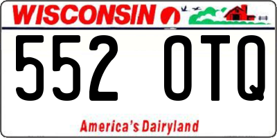 WI license plate 552OTQ