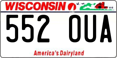 WI license plate 552OUA