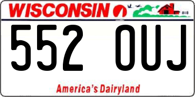 WI license plate 552OUJ