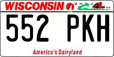 WI license plate 552PKH