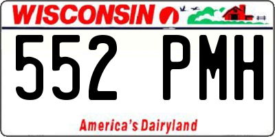 WI license plate 552PMH