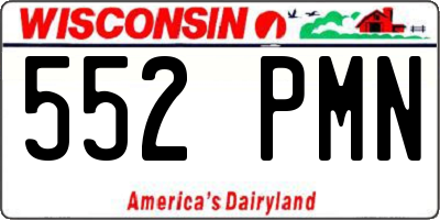 WI license plate 552PMN