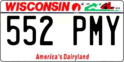 WI license plate 552PMY