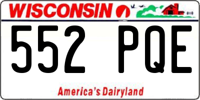 WI license plate 552PQE