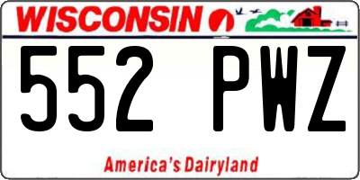 WI license plate 552PWZ