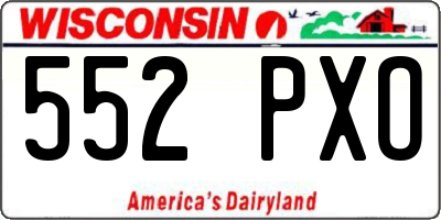 WI license plate 552PXO