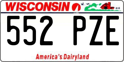 WI license plate 552PZE