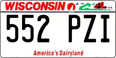 WI license plate 552PZI