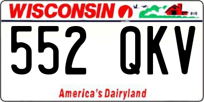 WI license plate 552QKV