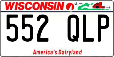 WI license plate 552QLP