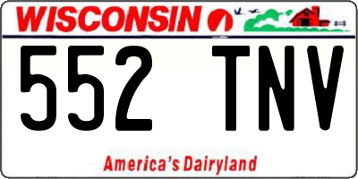 WI license plate 552TNV