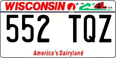 WI license plate 552TQZ