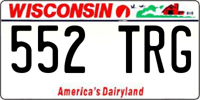 WI license plate 552TRG