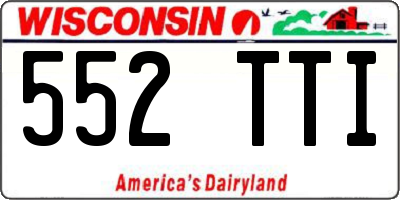 WI license plate 552TTI