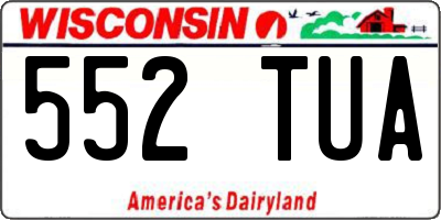 WI license plate 552TUA