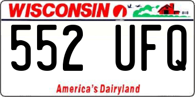 WI license plate 552UFQ