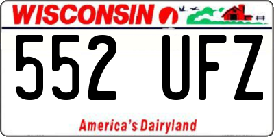 WI license plate 552UFZ
