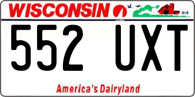WI license plate 552UXT
