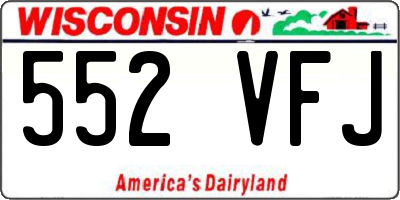 WI license plate 552VFJ