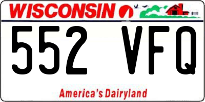 WI license plate 552VFQ