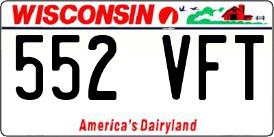 WI license plate 552VFT