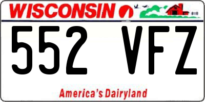 WI license plate 552VFZ