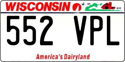 WI license plate 552VPL