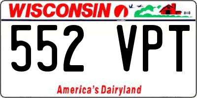 WI license plate 552VPT