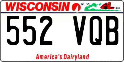 WI license plate 552VQB