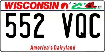 WI license plate 552VQC