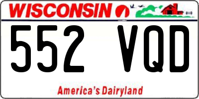 WI license plate 552VQD