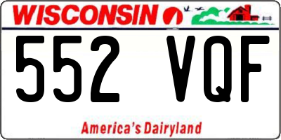 WI license plate 552VQF