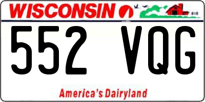 WI license plate 552VQG