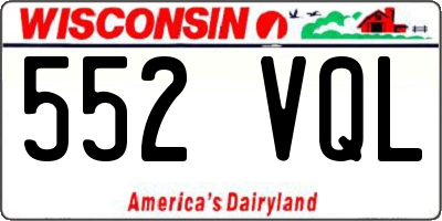 WI license plate 552VQL