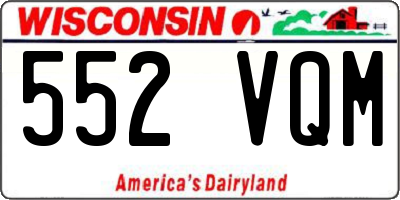 WI license plate 552VQM