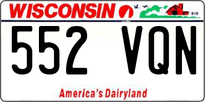 WI license plate 552VQN