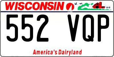 WI license plate 552VQP