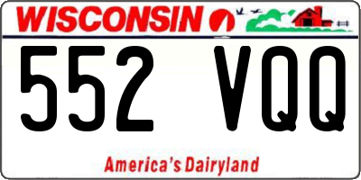 WI license plate 552VQQ