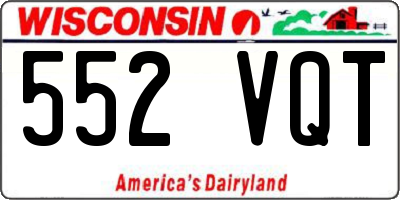 WI license plate 552VQT