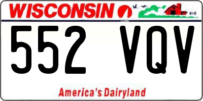 WI license plate 552VQV