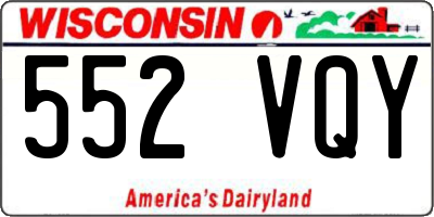 WI license plate 552VQY