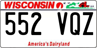 WI license plate 552VQZ