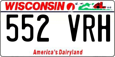WI license plate 552VRH