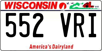 WI license plate 552VRI