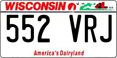 WI license plate 552VRJ