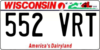 WI license plate 552VRT