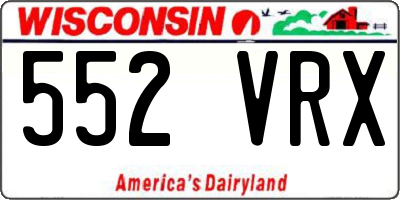 WI license plate 552VRX