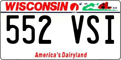 WI license plate 552VSI