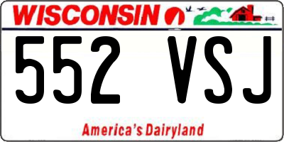 WI license plate 552VSJ